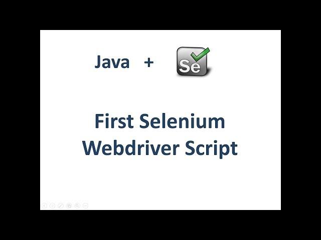 Selenium WebDriver First Script in Eclipse using Java