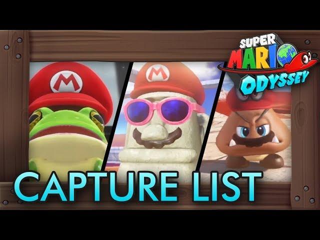 Super Mario Odyssey - Complete Capture List