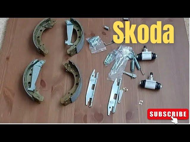 how to change skoda rear wheel drums | how to change rear brakes and drums and cylinder on a car 