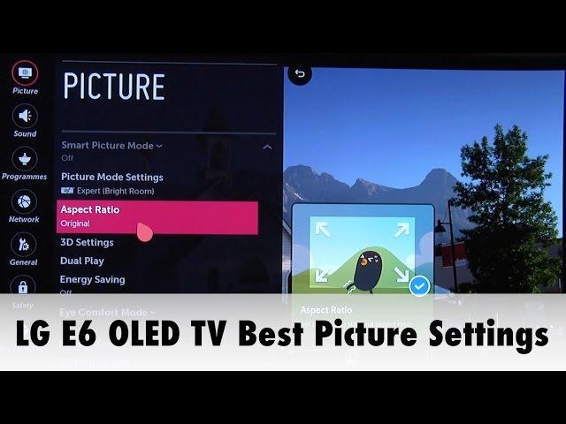 LG 65 inch E6 OLED TV Best Picture Settings