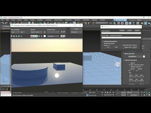 rendering using ART renderer and noise filtering 3DS MAX 2018