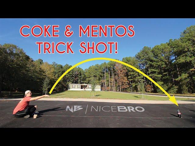 Coke and Mentos Trick Shot! This is the hardest thing ever... | NICEBRO