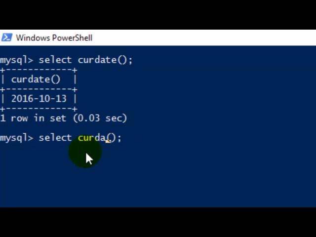 How to display current date and time in MySQL server