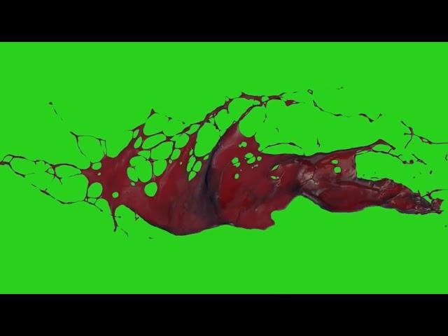 ⇒ Футаж кровь, Зелёный Фон HD   Footage blood, Green Screen HD ⇐