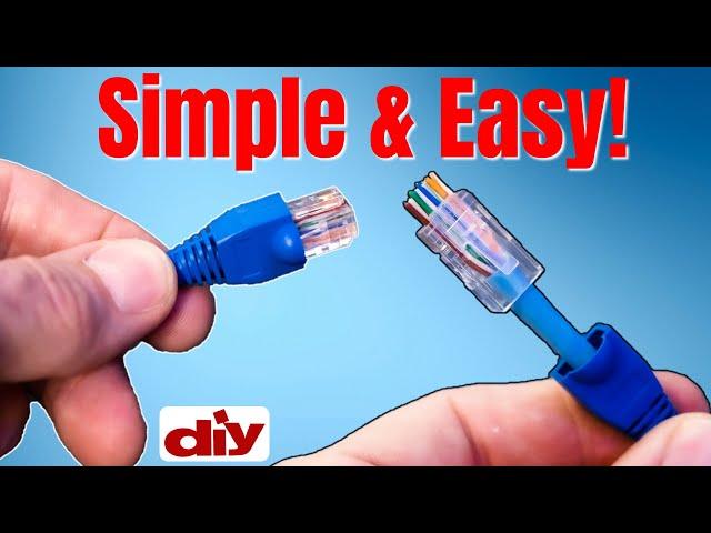 Wiring Up Ethernet Plugs The Easy Way - How To Make An Ethernet Cable 2022