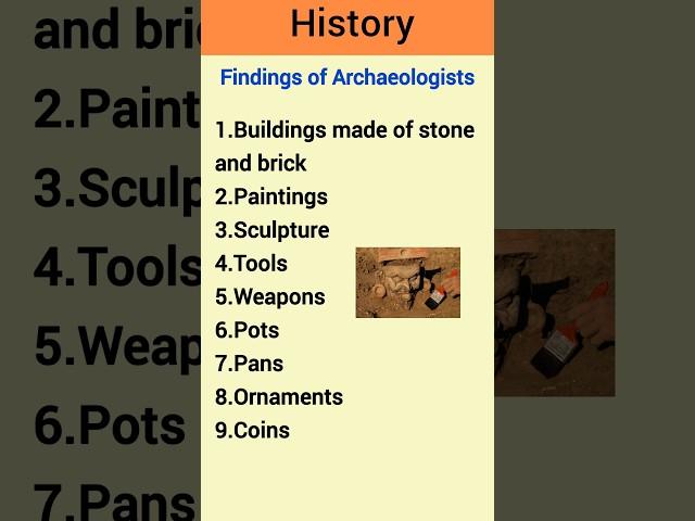 Findings of Archaeologists |Types of Archaeological Finds