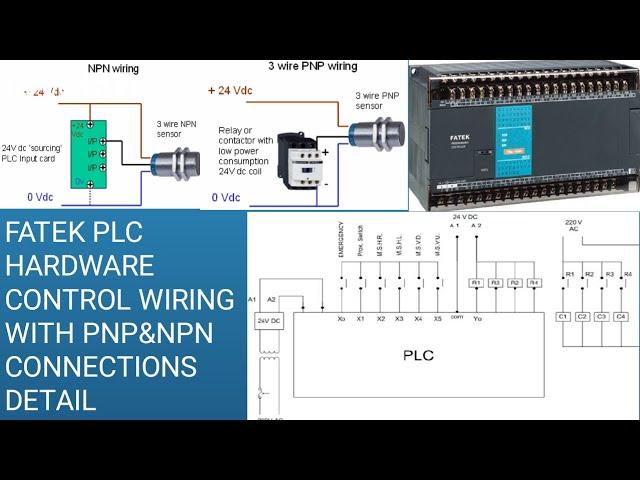 FATEK PLC HARDWARE CONTROL WIRING HOW TO DO PNP AND NPN #WIRING#fatek