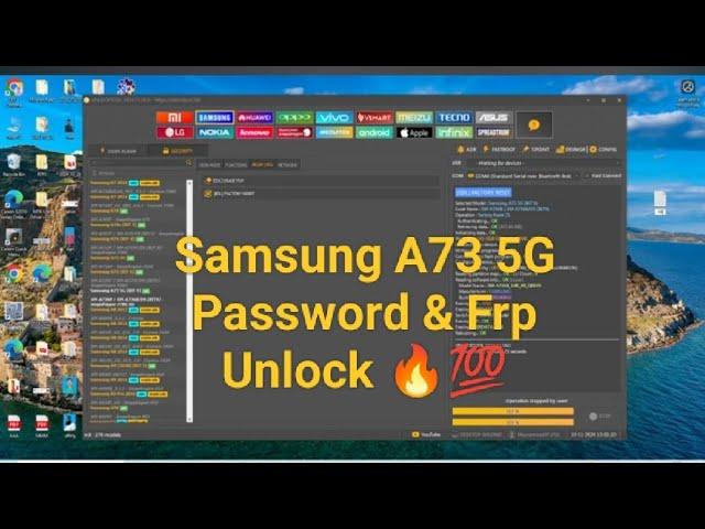 SAMSUNG A73 5G FRP UNLOCK BY UNLOCK TOOL II Samsung A73 5G Password & FRP Unlock by Unlock Tool 2024