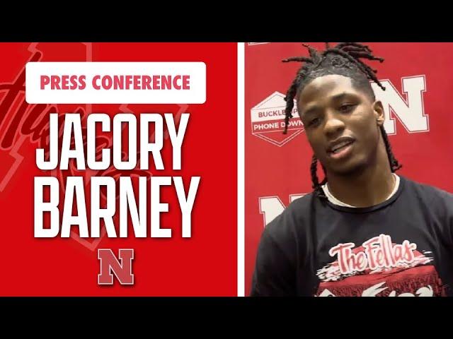 Nebraska Football WR Jacory Barney talks win over Wisconsin I Huskers I GBR