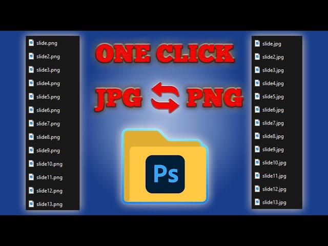 Batch Convert PNG to JPG With ONE Click? (Photoshop Tutorial)