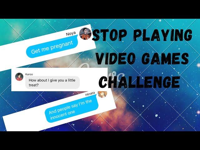 Stop playing video games challenge | Haikyuu text story | boyfriend challenge