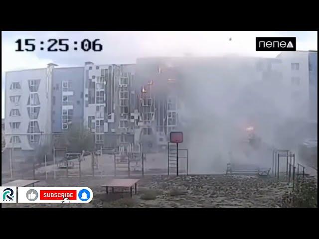 Ukraine war footage, Russia Shoot Down Shahed Drone On Their Own City In Belgorod