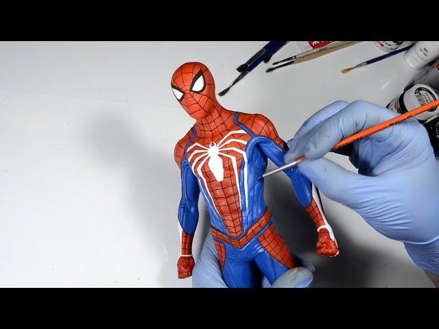 Marvel's Spider-Man PS4 Statue Painting | Crafty Art #SpiderMan