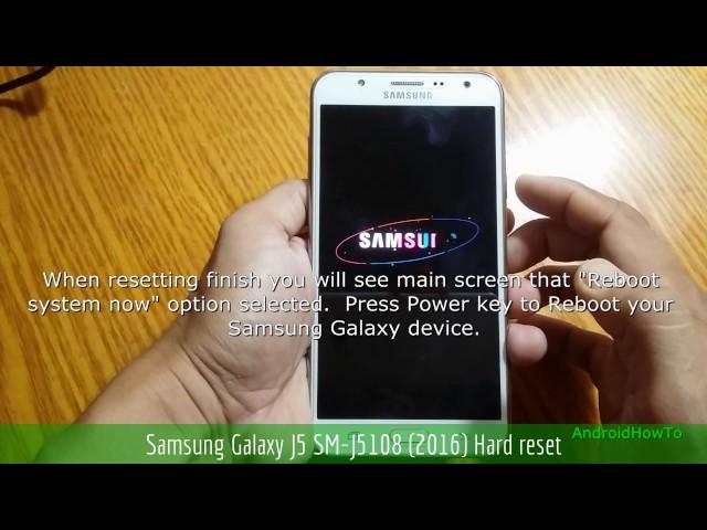 Samsung Galaxy J5 SM-J5108 (2016) Hard reset