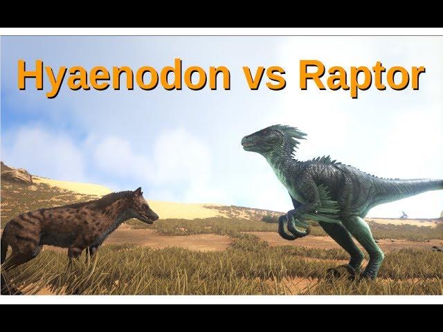 Hyaenodon vs Raptor and Troodon || ARK: Survival Evolved || Cantex