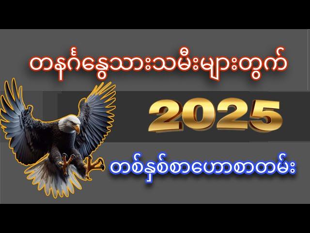 တနင်္ဂနွေသားသမီးများအတွက် (2025) တစ်နှစ်စာ ဗေဒင်ဟောစာတမ်း