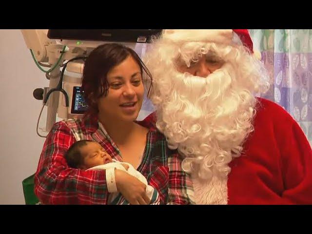 Santa visits babies in the intensive care unit