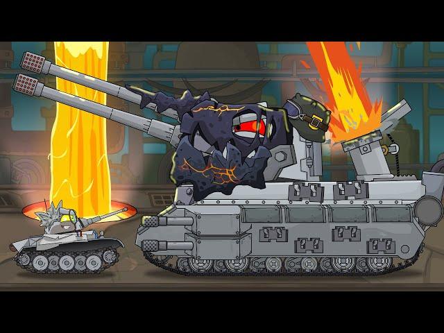 New hybrid monster made by the mad scientist. Cartoons about tanks