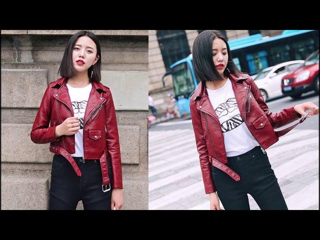 7 Женская Кожаная куртка с Aliexpress Алиэкспресс Womens leather jacket Стильные вещи для девушек