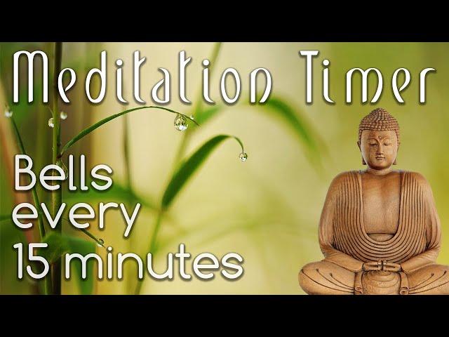 Meditation Timer • 60 Minutes • Bell every 15 Mins • Online Meditation Timer