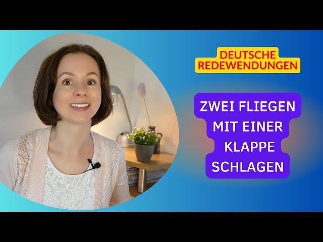  Zwei  Fliegen mit einer Klappe schlagen - Deutsche Redewendungen