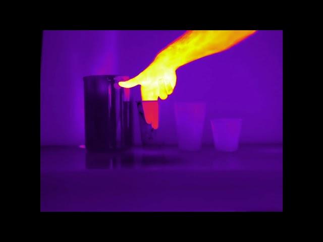 Seeing through plastic cups vs. glass with an infrared camera