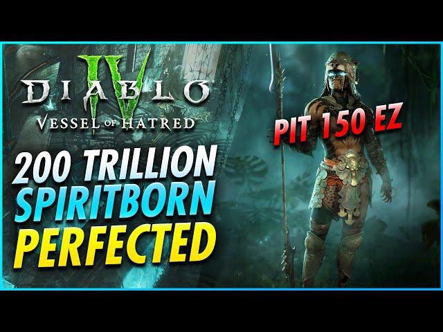 BEST Spiritborn Build Perfected End Game Guide - Diablo 4 Vessel of Hatred