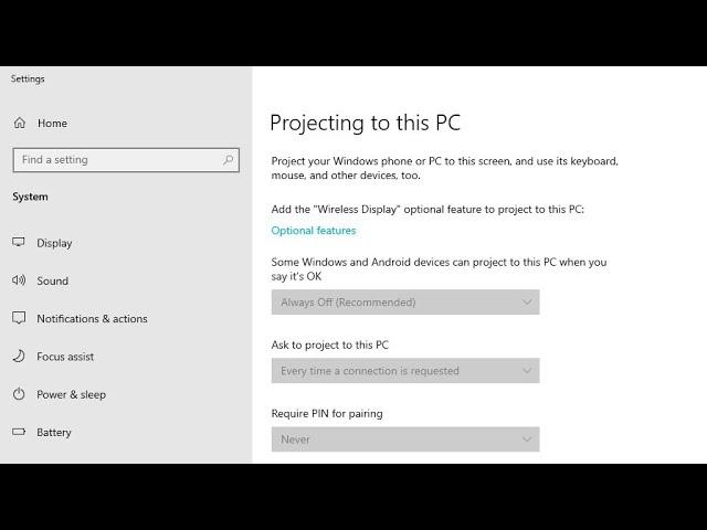 Projecting to this pc not working | Cast mobile screen on windows 10 laptop problem fix