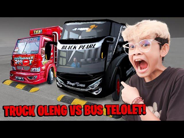 SENGIT!!! BALAPAN PALING VIRAL TRUCK OLENG VS BUS TELOLET BOCIL!!!