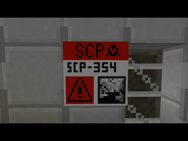 Minecraft mostrando a câmera de contenção do scp 354