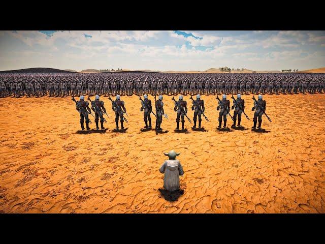 10 MANDALORIANS PROTECT MASTER YODA FROM 1,000,000 ZOMBIES - Ultimate Epic Battle