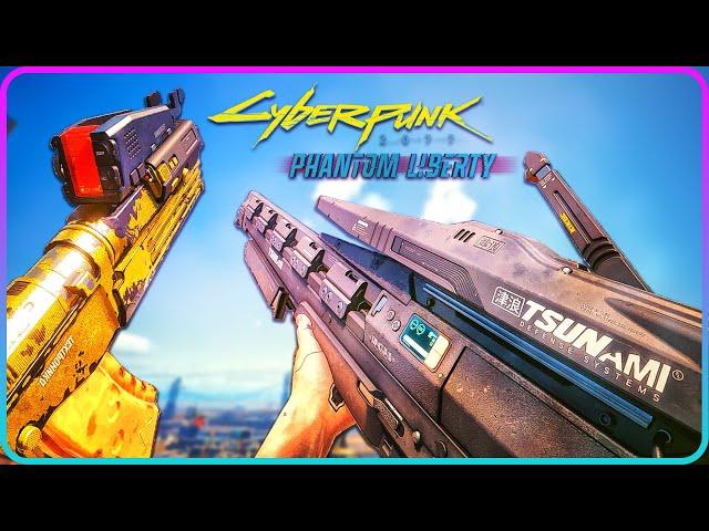 Phantom Liberty - All 52 Iconic Weapons Showcase Cyberpunk 2077