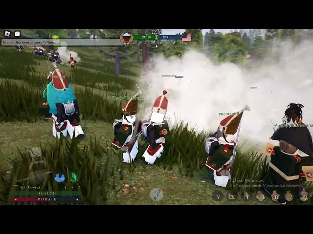 Roblox - Napoleonic Wars: mixed Russian Empire VS USA, 1st Division perspective (Jan 8, 2023)