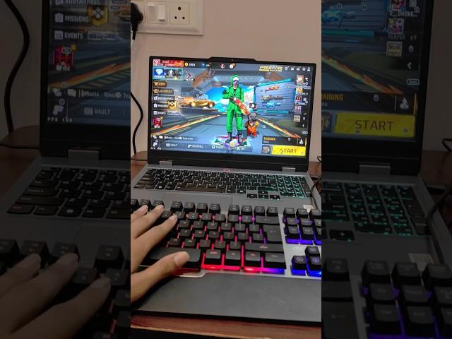 Playing free fire in my gaming laptop || first time playing FF in pc  #shorts #minivlogfreefire