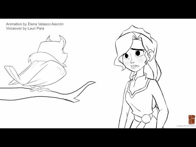 "Oren's Way" Animated Dialogue Test (2021) | greyscale animation