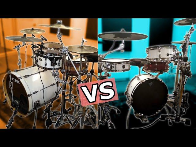 Electronic Drums VS Acoustic Drums! Pearl Mimic Pro vs Tama, Pork Pie, Amedia | The eDrum Workshop