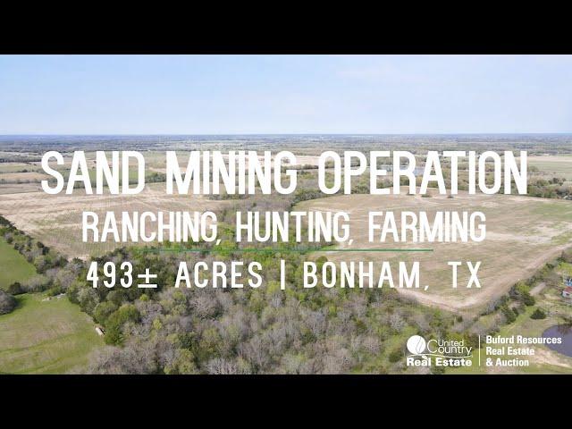 Sand Mining Operation For Sale Bonham, Fannin County, Texas Land for Sale