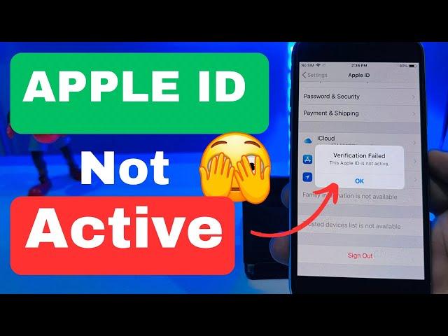 how to fix apple id not active 2024