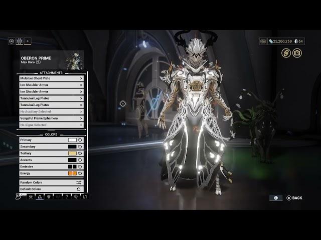 warframe OBERON PRIME 1st skin fashionframe with details