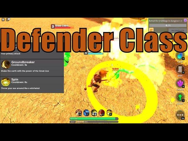 Defender Class Showcase | Free Class ( Beginner ) | All Skills and Abilities | World Zero