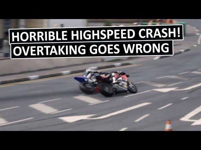 Brutal Crash! Suzuki GSX R1000R Overtaking Goes Wrong, Extreme Road Racing