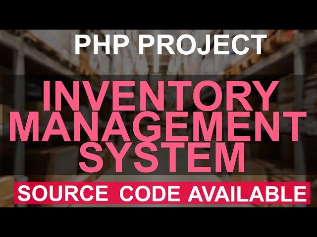 PHP PROJECT: Inventory Management System using HTML CSS JavaScript jQuery PHP MySQL #technology