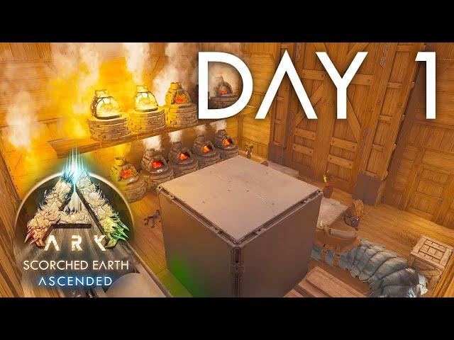 Day 1 Official Small Tribes Scorched Earth Ark Survival Ascended PVP