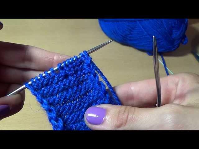 Вязание спицами. Лицевая гладь / изнаночная гладь / / /  Knitting. The front surface of / WS expanse