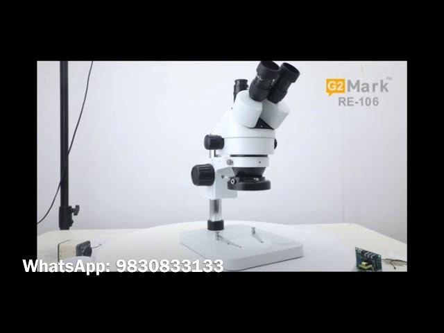 RE-106 Trinocular HD Quality Microscope 7X-45X , WhatsApp : 9830833133 / 9831133133