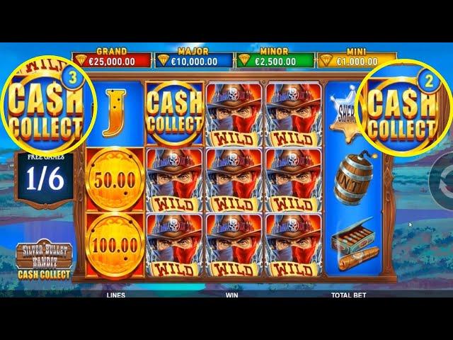 Buy bonus free spins on the online slot "Silver Bullet Bandit Cash Collect"