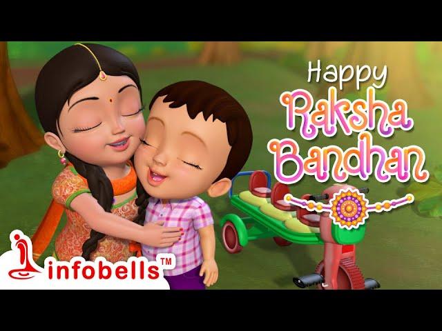 Rakhi baandhna! Raksha Bandhan kya tyohar! | Hindi Rhymes for Children | Infobells