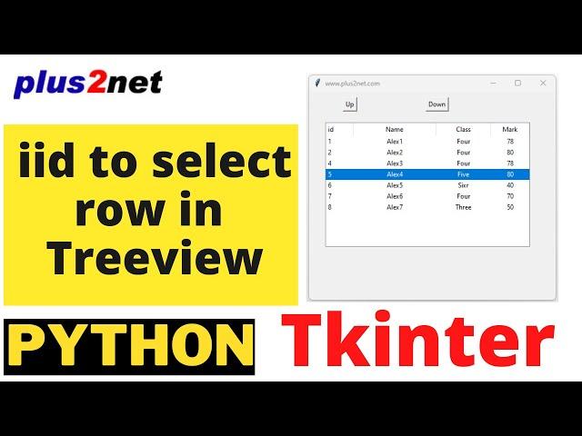 Buttons to move UP or DOWN row selection in Tkinter Treeview