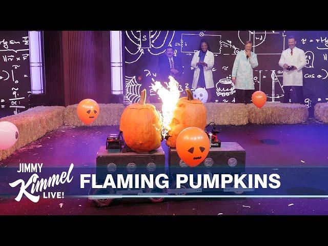 Flamethrowing Jack-o’-lanterns & Pumpkin Smash with Science Bob Pflugfelder & Tiffany Haddish