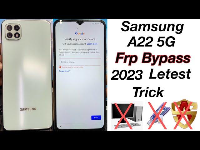 Samsung Galaxy A22 5g Frp Bypass | Samsung A22 5g Google Account Reset Without Pc 2023